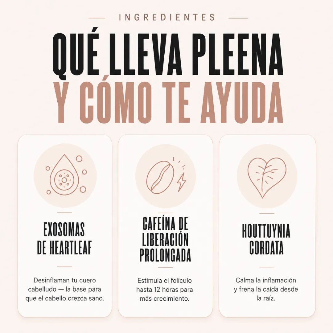 Pleena™ — Frena la Caída, Estimula el Crecimiento y Luce un Cabello Más Denso