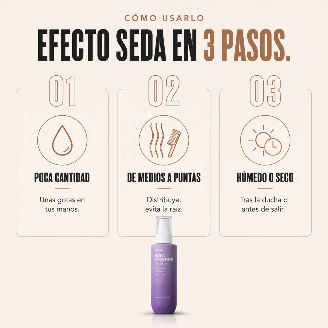 Pleena™ — Puntas Suaves, Brillo Sedoso y Cero Sensación Grasosa